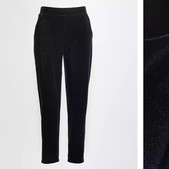 NWT LOFT Women's Velvet Tapered Pull On Pants - Picture 1 of 4